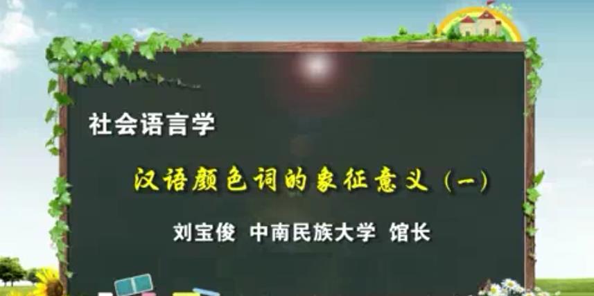社会语言学视频教程 30讲 刘宝俊 中南民族大学